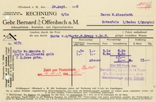 Rechnung Bernard Offenbach