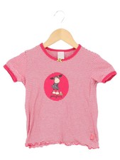 SCHIESSER Kinder T-Shirt Gr. 98 Rosa Gestreift mit Schaf Tiermotiv