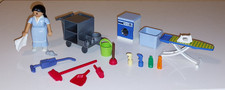 PLAYMOBIL HOTEL - FIGUR REINIGUNGSKRAFT MIT ZUBEHÖR !!! REINIGUNGSSERVICE