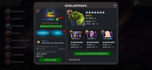 Hulk mcoc account - r5,