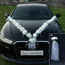 ROSEN GIRLANDE Autoschmuck Braut Paar Rose Deko Dekoration hochzeit autoschmuck