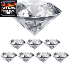 Kristall Glas Diamant 8 Stück