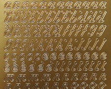 Aufkleber, Buchstaben klein