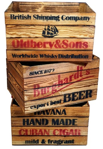 Geflammte whisky holzkisten - geflammte,