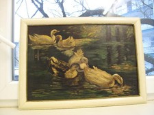 Gemälde 5 schwimminde Enten