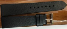 21mm Chronoswiss Schwarzes Leder-Uhrenarmband, neutrale Stahlschliesse ohne Logo