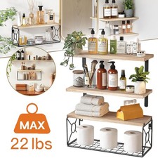 Schweberegale Wandregal,Paulownia-Holz,Wandregale,Holzregale für Schlafzimmer DE