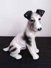 Antiker Terrier Hund Porzellan