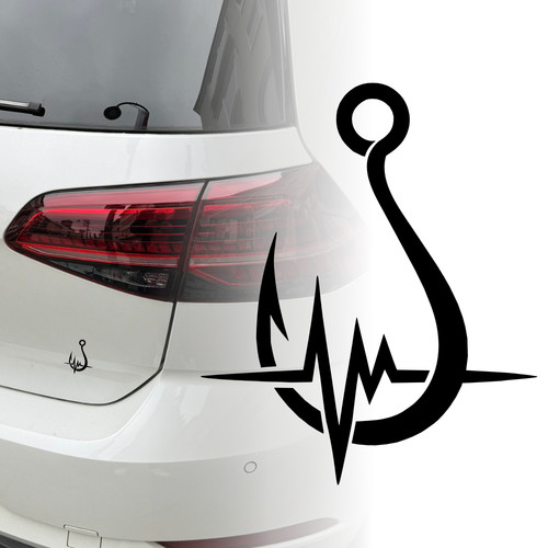 Auto aufkleber angelhaken - auto,