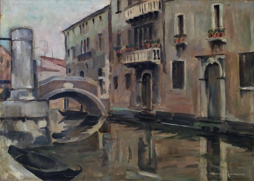 Venedig ansicht kanalszene - venedig,