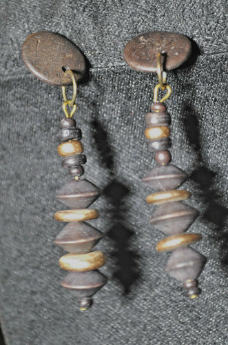Holz ohrstecker lang - ohrstecker,