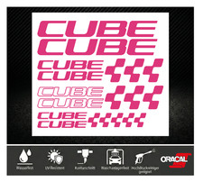 Cube aufkleber set - set, pink