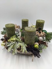 Adventskranz kugel zapfen herz - adventskranz,