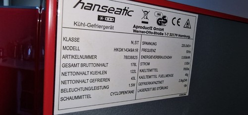 Hanseatic kühlschrank top - kühlschrank,
