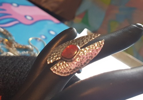 Silberring mit ammolith - mit,