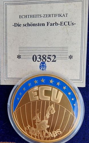 Farb ecu münze 2001 - 5, dollar