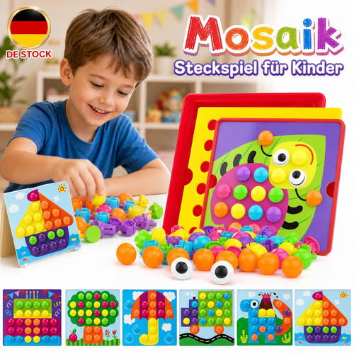 Mosaik steckspiel knöpfe - mosaik,