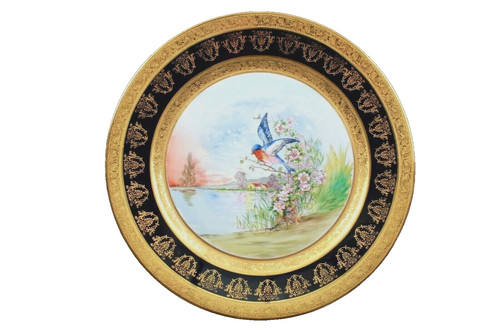 Limoges teller gold kobaltblau - teller,