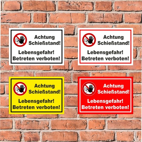 Schild schießstand achtung - schild,
