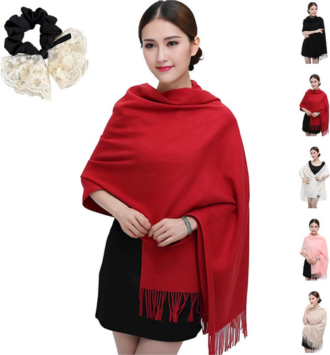 Rote pashmina schal - pashmina,