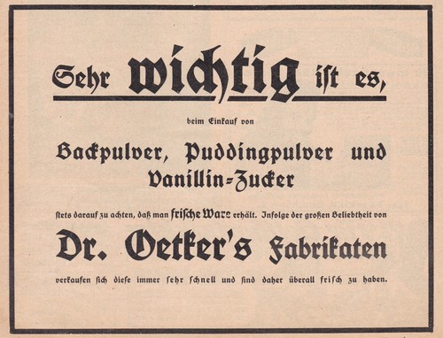 Oetker werbung reklame - dr., /