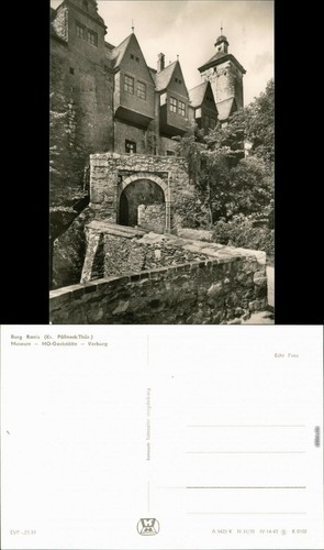 Ansichtskarte ranis burg - ansichtskarte,