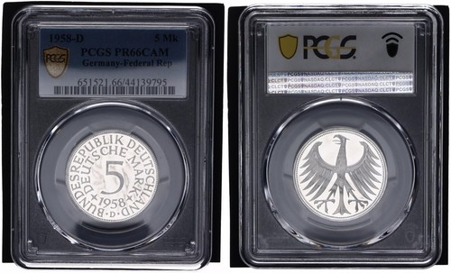Brd mark 1958 kursmünze - 1958, d