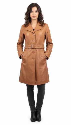 Damen ledermantel lena - damen,
