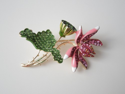 Brosche blumen vintage gablonz - blumen,