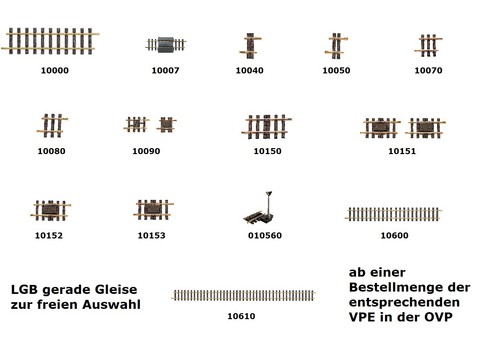 Lgb gerade gleise verschiedene - gerade,