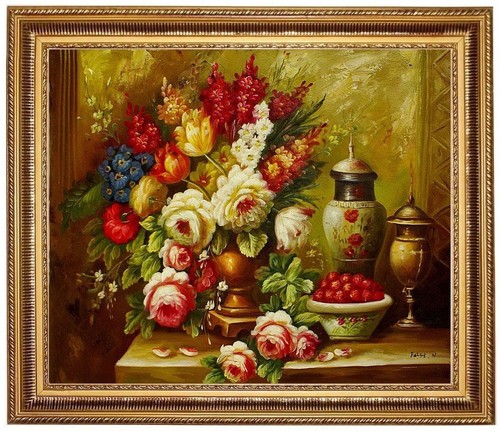 ölbild blumen - Ölbild,