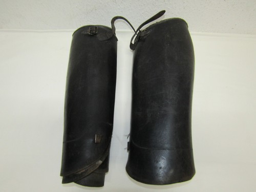 Alte defekte leder gamaschen - leder,