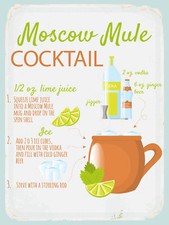Blechschild 30x40 moscow mule - blechschild,