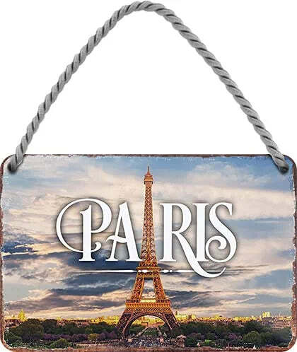 Blechschild paris stadt - blechschild, ”paris