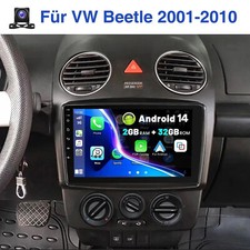 Für VW Beetle 2001-2010 Android 14 Autoradio Apple CarPlay WiFi GPS Navi KAM 32G