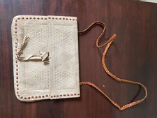 Leder Tasche Indianer Weiß Leder 27 x 20