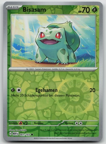 Bisasam 001 165 reverse holo - 001/165,