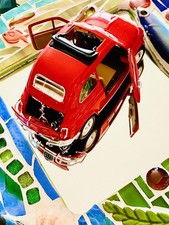 bburago 1:24 Fiat 500 L (1968) rot Die-Cast (Metall) 14 cm OVP geöffnet