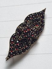 Antik Granatschmuck Brosche Anstecknadel Granat Stern Schmuck Vintage 