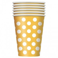 Pappbecher punkte gelb - pappbecher, 6