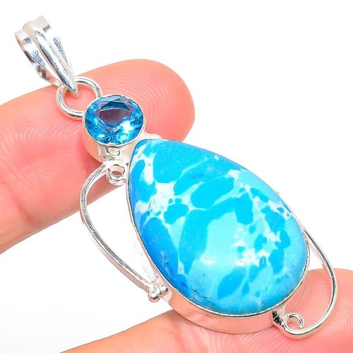 Handgefertigter blauer larimar - blauer,