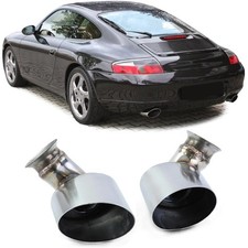 Auspuff Endrohre Edelstahl oval 115*85 mm für Porsche 911 996 98-01 3.4 221kw