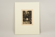 Q40V16- Hans Neumann (1873-1957) Aquatinta Allee München signiert datiert 1900
