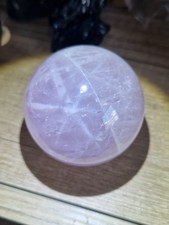 Rosenquarz Kugel  mit Stern ⌀ 6,6 cm Rosa Sphere Mineral 