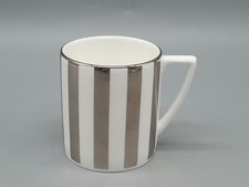 Wedgwood Jasper Conran Espressotasse 5,5 cm hoch England Porzellan weiß silber