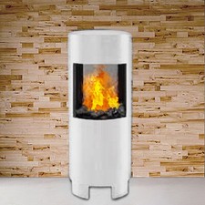 Gelkamin Grau Säule Ethanolkamin Gel-Kamin Zimmerkamin Standkamin Kamin NEU