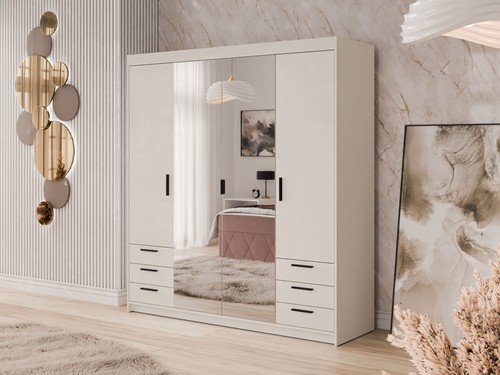 Kleiderschrank nela 4d6s mit - kleiderschrank,
