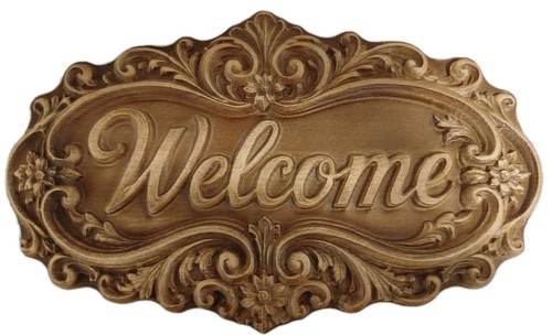 Vintage schild welcome - schild,