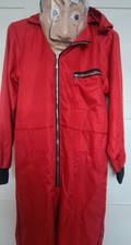 Kostüm + Maske Haus des Geldes, Anzug Overall Rot, Größe XS/S