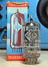 Röhre Telefunken ECC83 smooth plates ungebraucht / NOS + geprüft